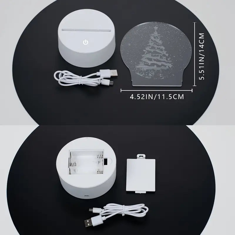 3D Night Light Christmas Tree with 3 Lighting Modes