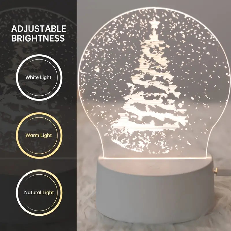 3D Night Light Christmas Tree with 3 Lighting Modes