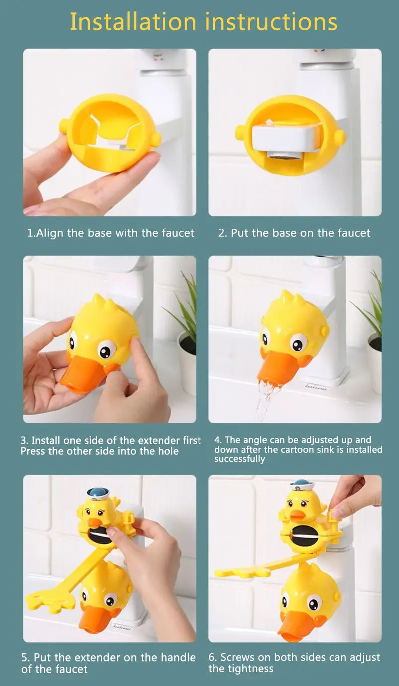 Faucet Nozzle - Handle Extender - Cartoon Duck