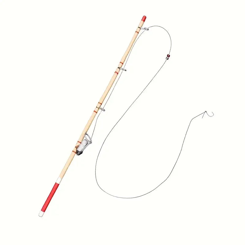 Charming Miniature Fishing Rod Set - Wooden & Metal, Perfect for Dollhouse Decor, Collectible Gift for Hobbyists & Enthusiasts