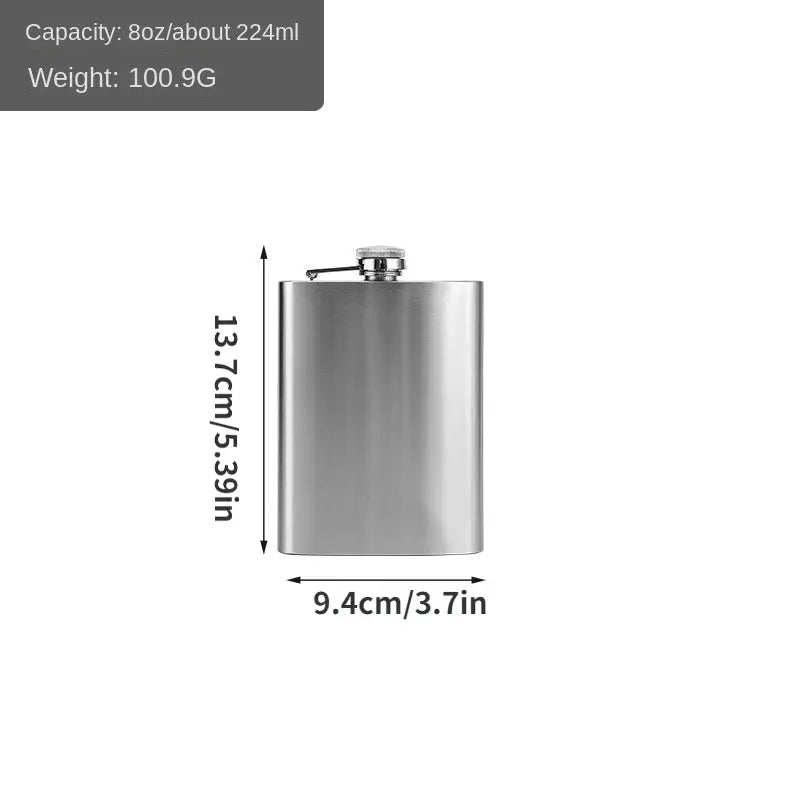 Stainless Steel Portable Flask With Stainless Steel Funnel - CAN BE PERSONALIZED