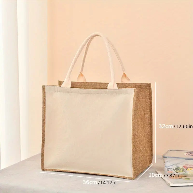 Custom Personalized Vintage Burlap Bag 9" x 6" 9 "