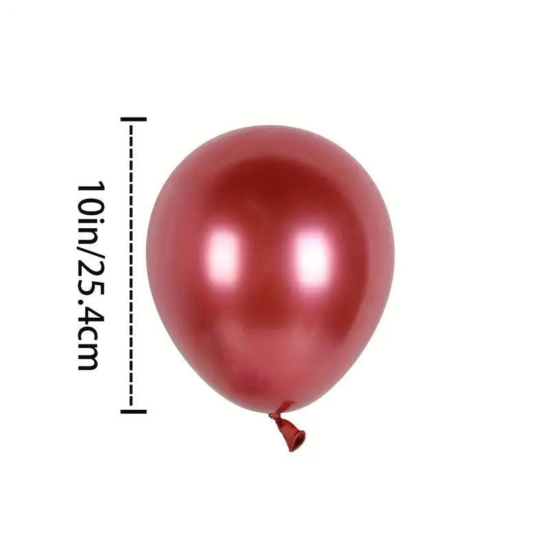 10 Metallic Look Latex Balloons