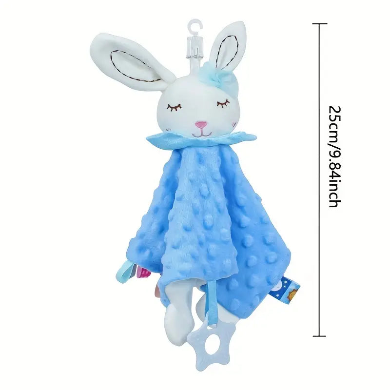 Baby Soothing Toy Blanket with Rattle and Teether