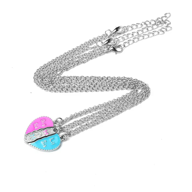 Big Sis - Mom - Little Sis - Family Charm Necklace
