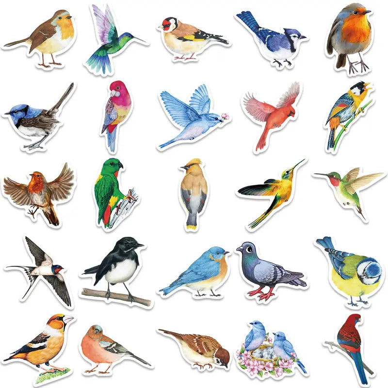Bird Stickers - 46 Pieces