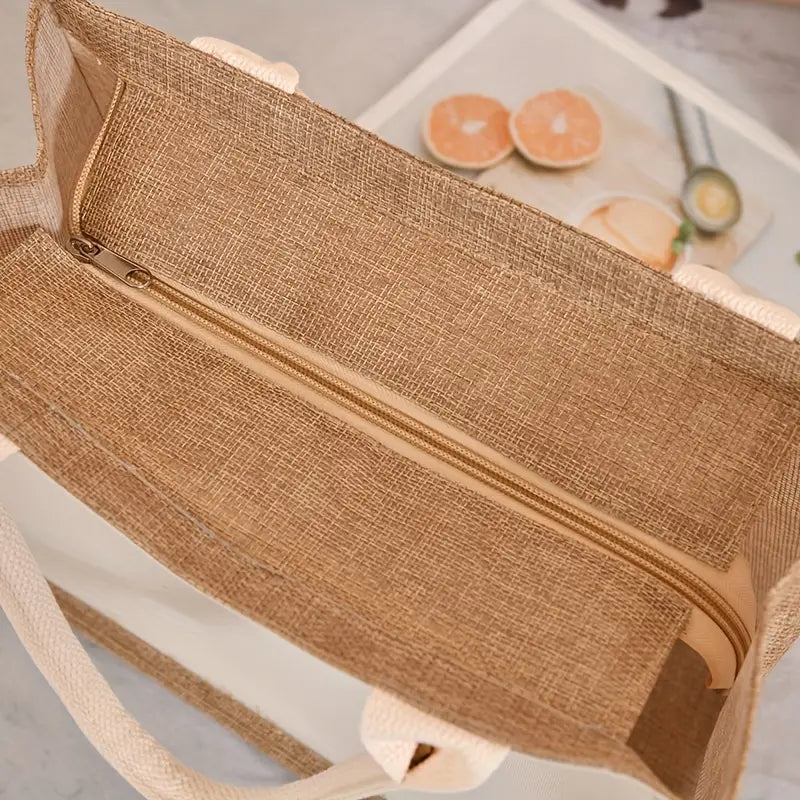 Custom Personalized Vintage Burlap Bag 9" x 6" 9 "