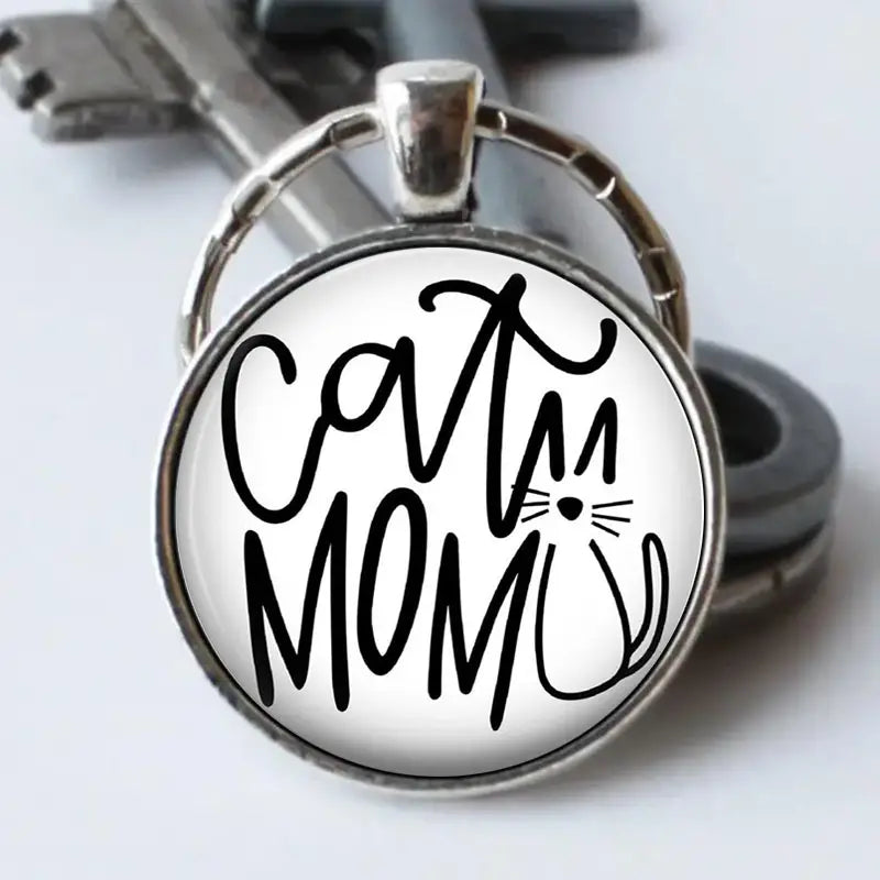 Cat Mom Keychain