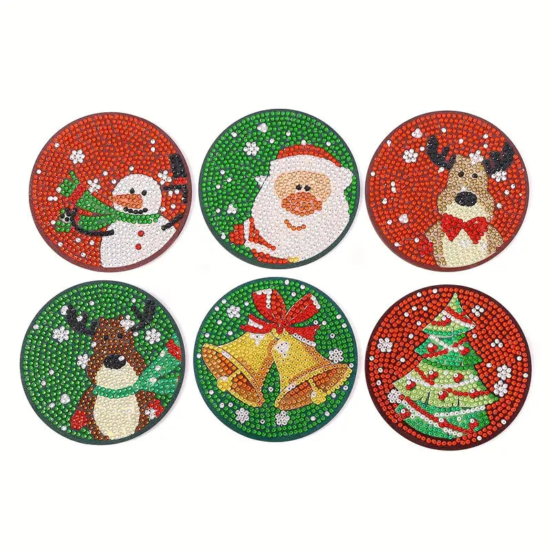 Christmas Diamond Paint Art Coasters to Create