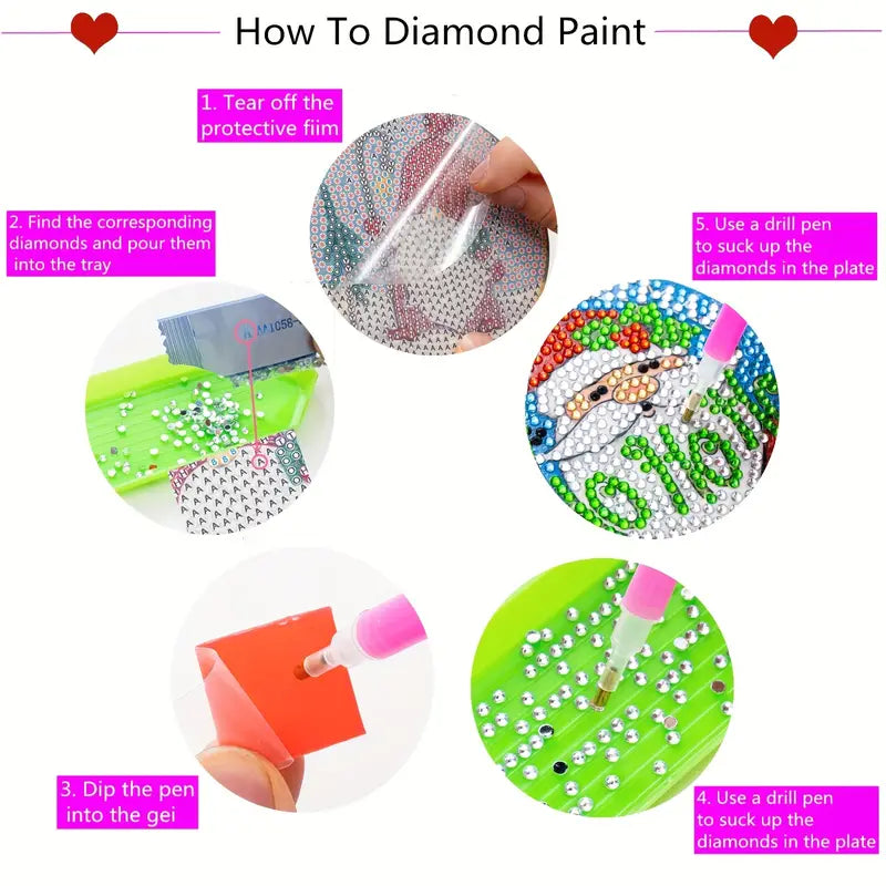 Christmas Diamond Paint Art Coasters to Create