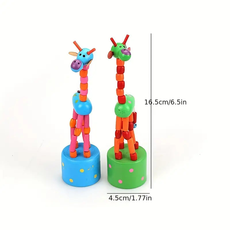 Vintage Dancing Wooden Animals