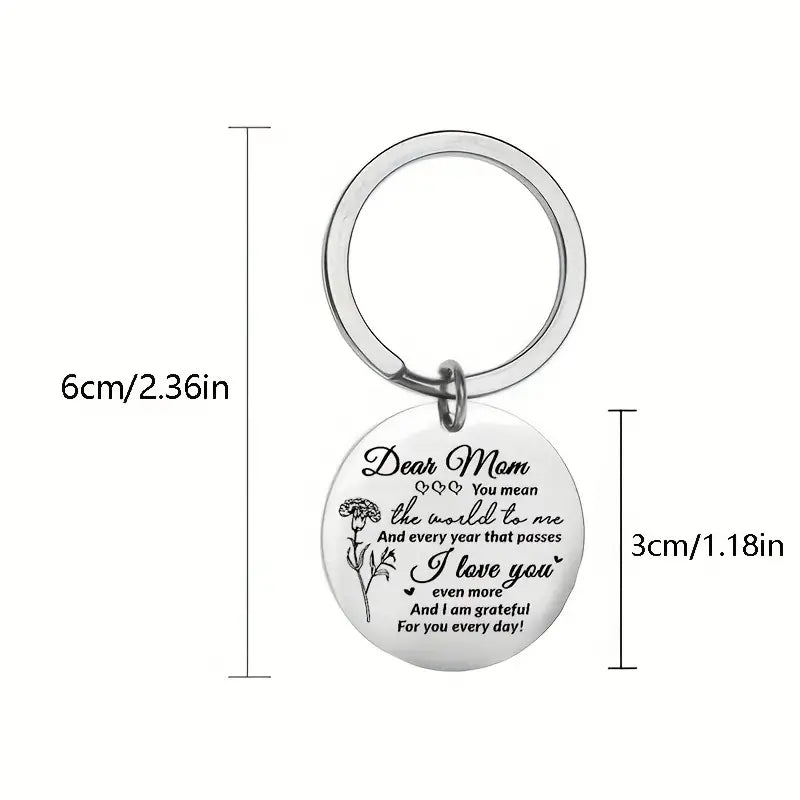 Dear Mom You Mean The World To Me - Keychain