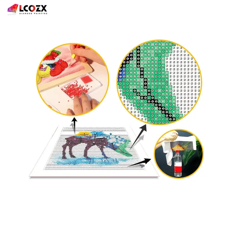 Diamond Painting - Christmas Wreath With Church - Homes - Painting Kit