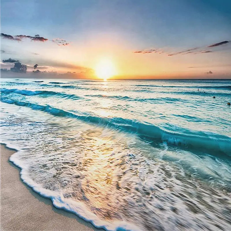 Beach Sunset,- 5D Diamond Painting Kit