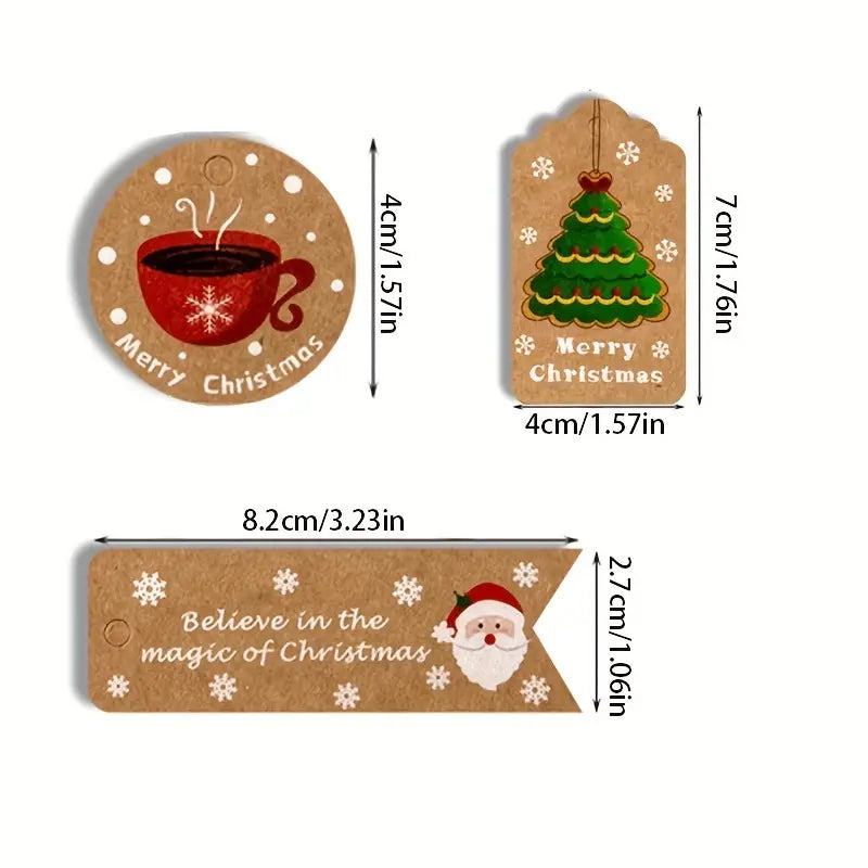 Old Fashion Christmas Gift Tags - with Twine.
