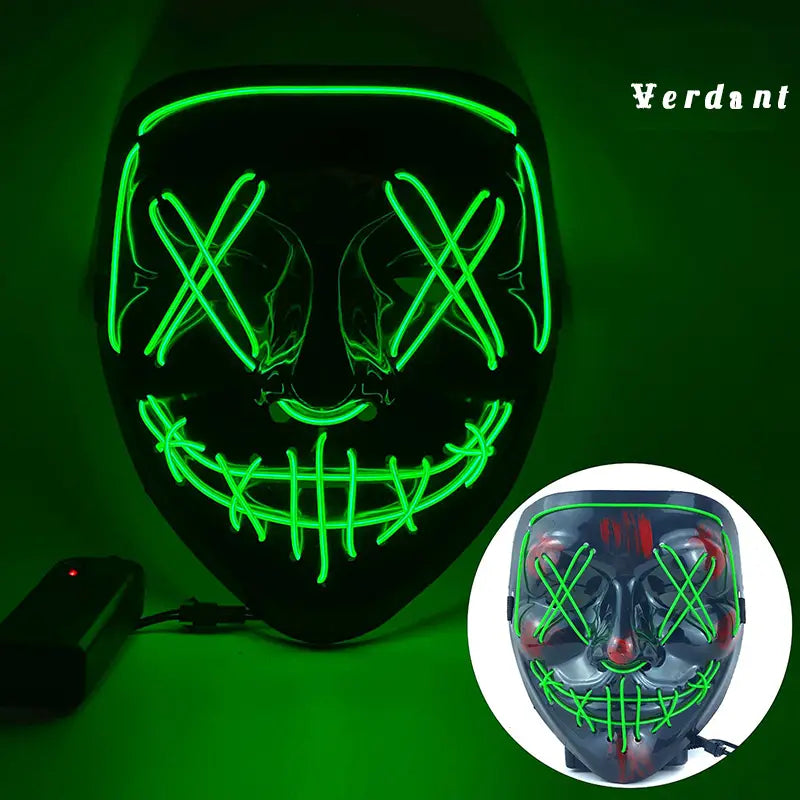LED Light up Halloween Mask with Three Light Mode