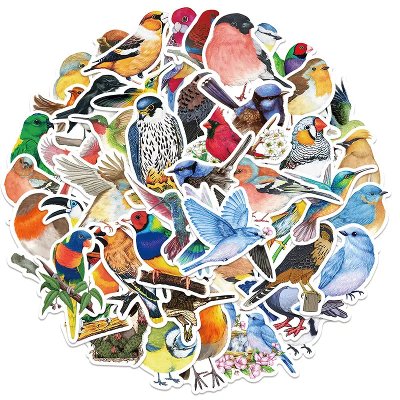 Bird Stickers - 46 Pieces
