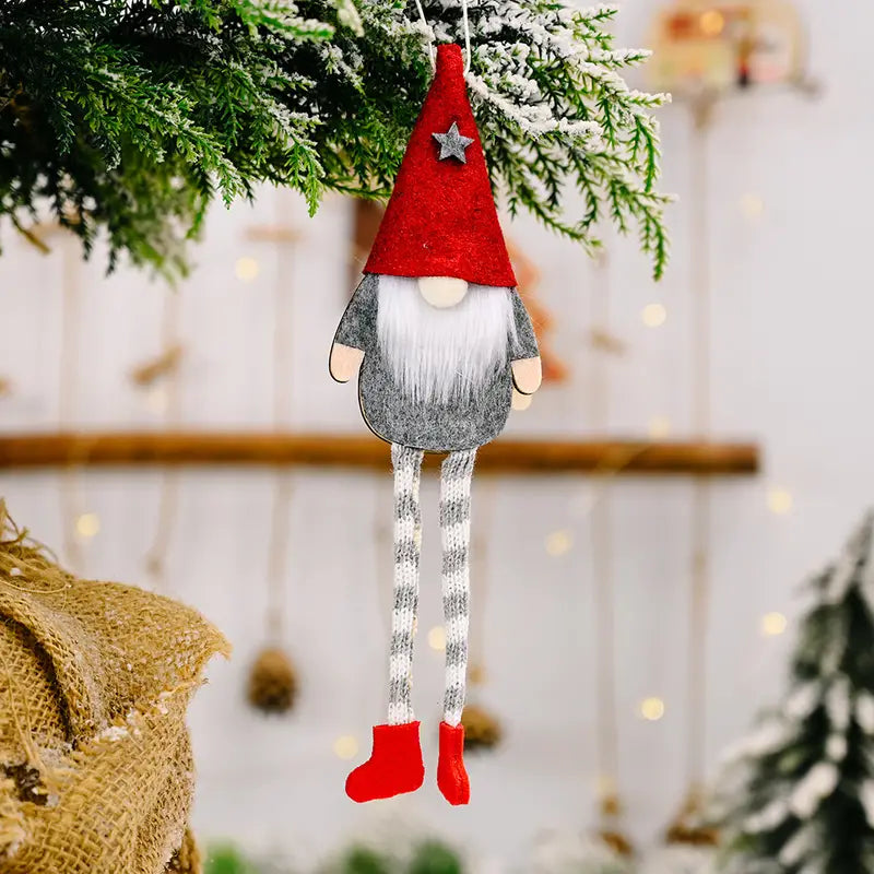Gnome Hanging Leg Doll. Holiday Pattern