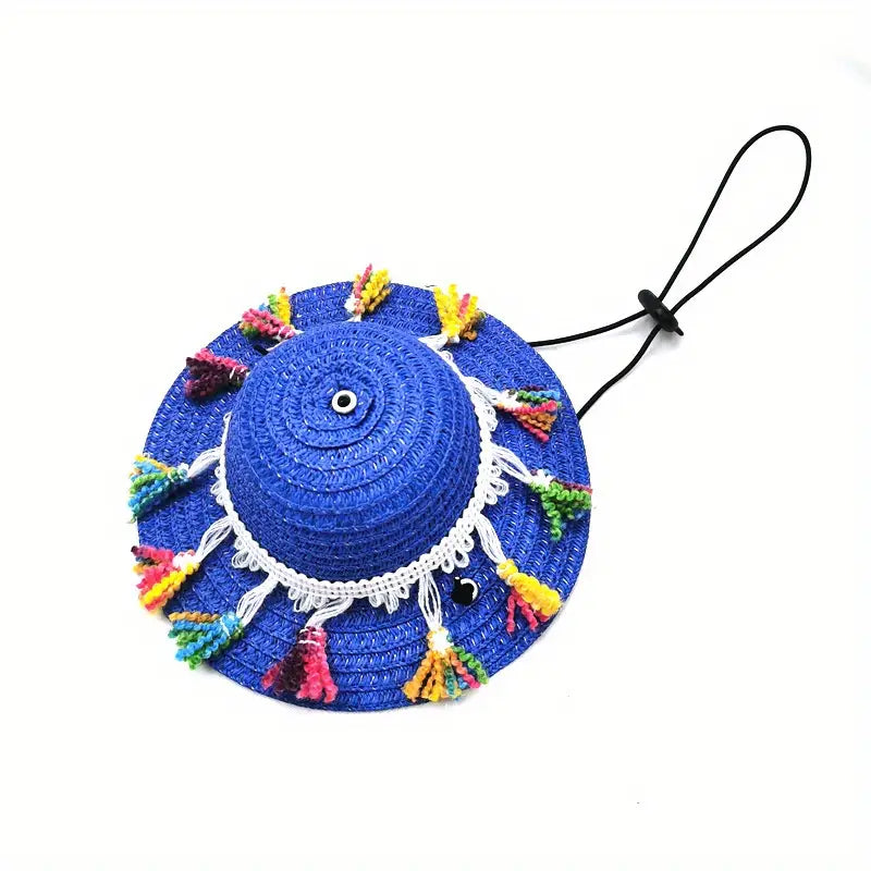 Pet Summer Straw Hat