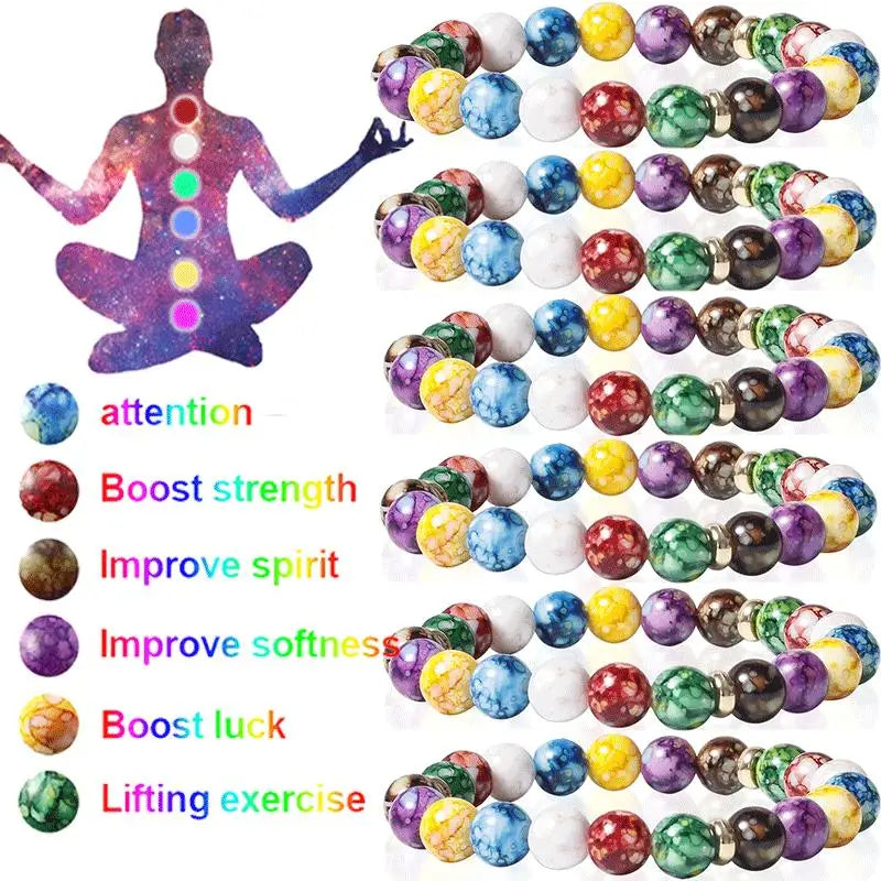 Handmade Chakra Reiki Healing Stone Bracelet - Balance Energy