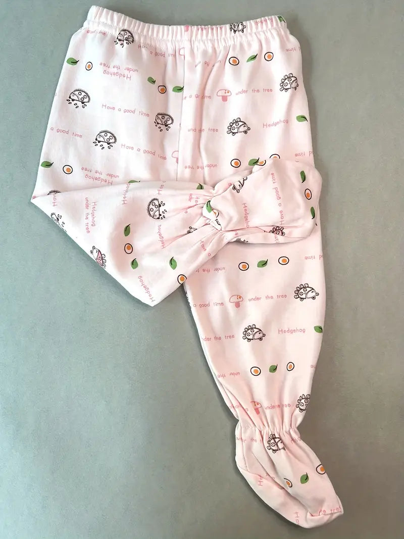 Infant 5 Piece Set - Pink- Blue - or Yellow - Long Sleeve Top & Pants & Hat & Bib Set