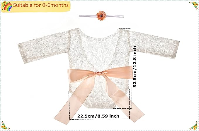 Newborn Baby Lace Romper - Perfect for Phot Prop