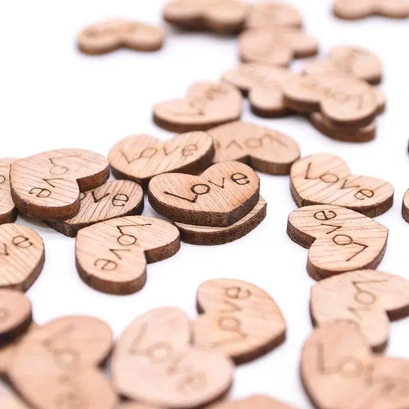 Wooden Love Hearts - Perfect for Weddings