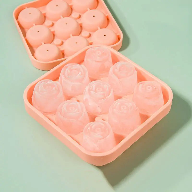 Stunning 3D Rose Shaped Ice Cube Mold
