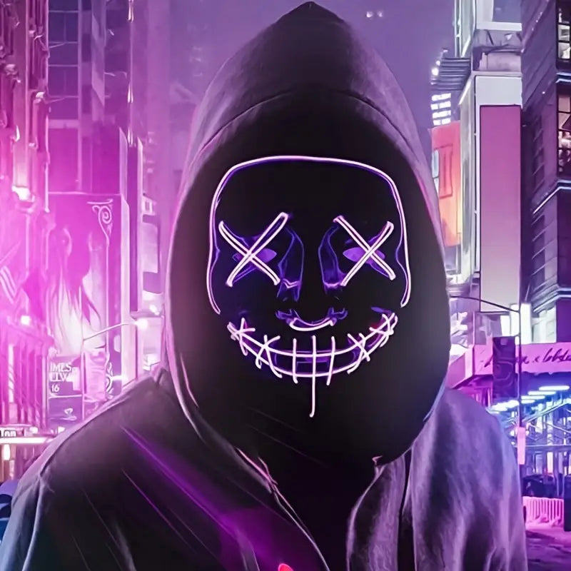 LED Light up Halloween Mask with Three Light Mode