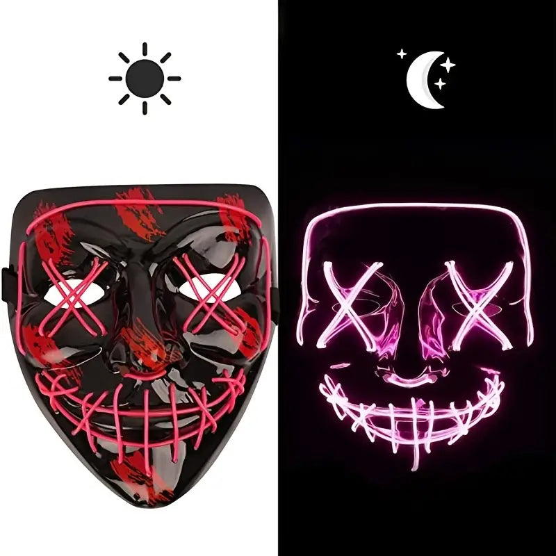 LED Light up Halloween Mask with Three Light Mode