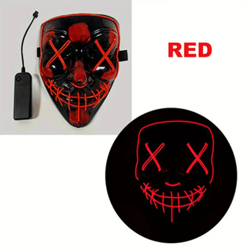 LED Light up Halloween Mask with Three Light Mode