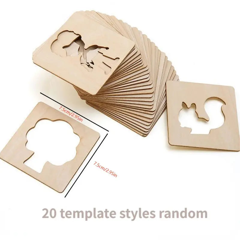 Montessori Kid's 20 pc Drawing Template Pack