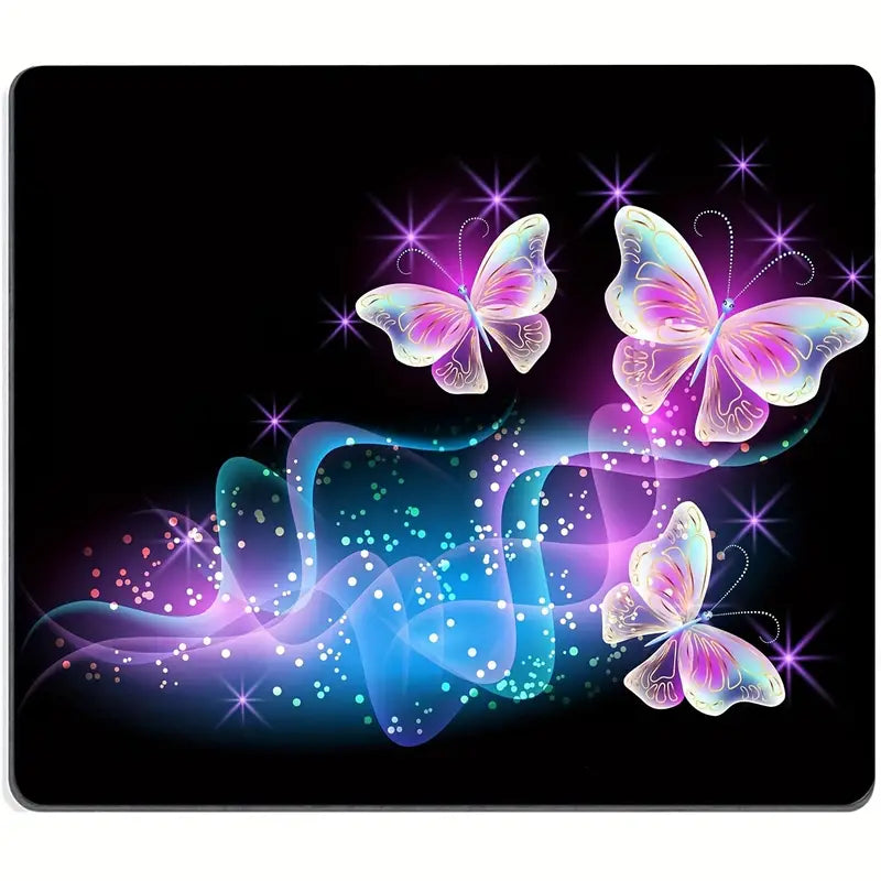 9.5 x 7.9 Rectangle Mousepad Flowers, Pink Butterflies or Inspirational "You Got This"
