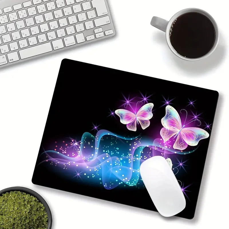 9.5 x 7.9 Rectangle Mousepad Flowers, Pink Butterflies or Inspirational "You Got This"