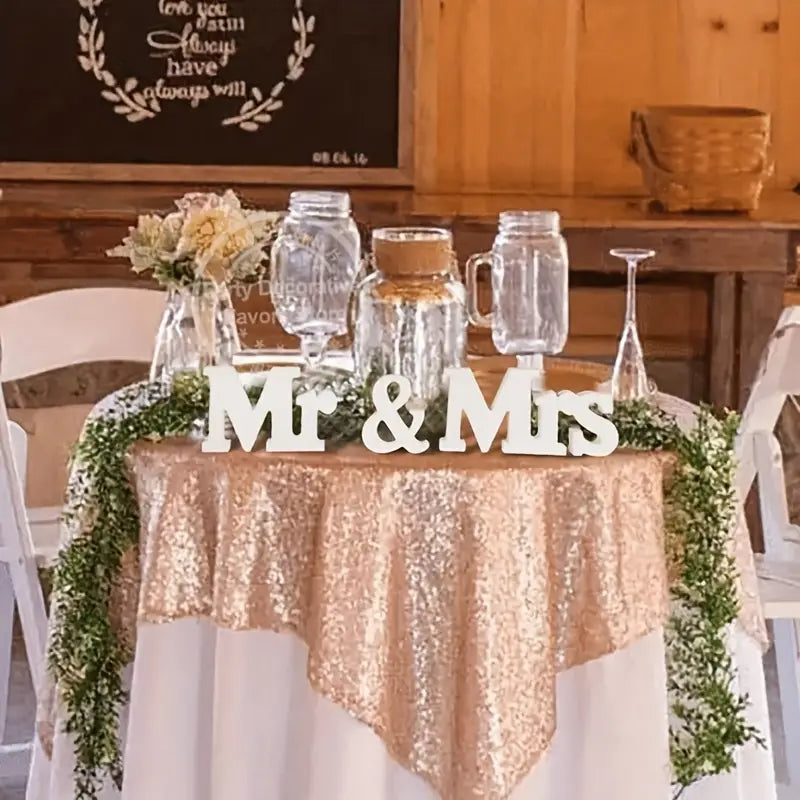 Mr. and Mrs. Wooden Deco for Home or Wedding Reception