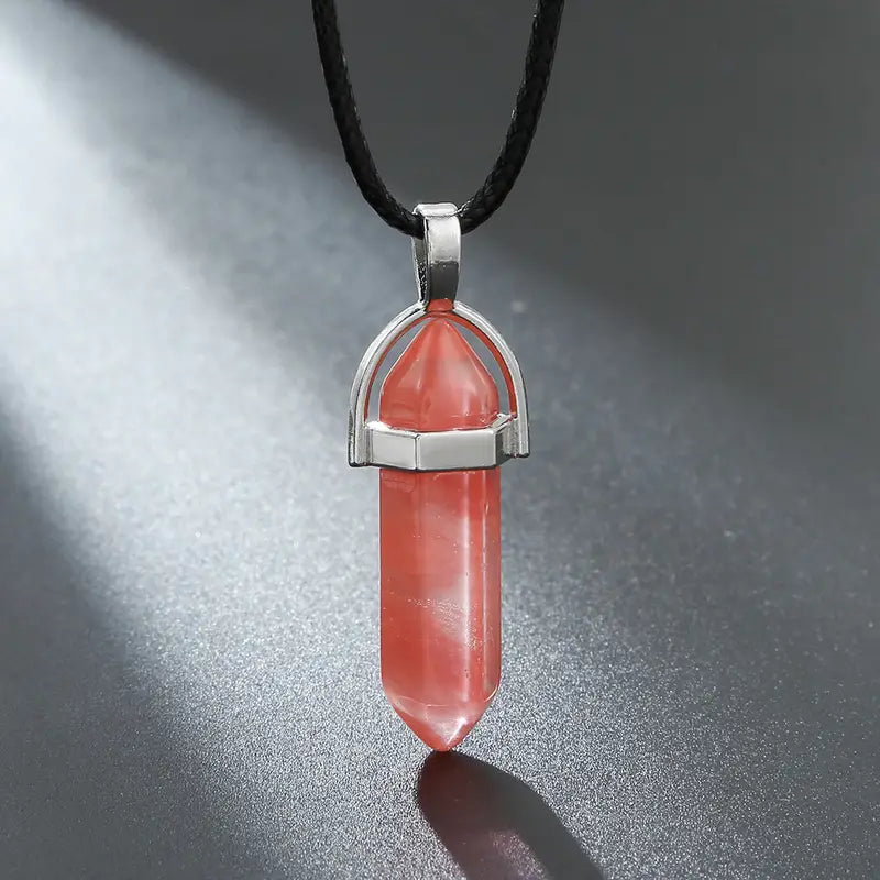 Natural Stone Energy Round Collar Necklace