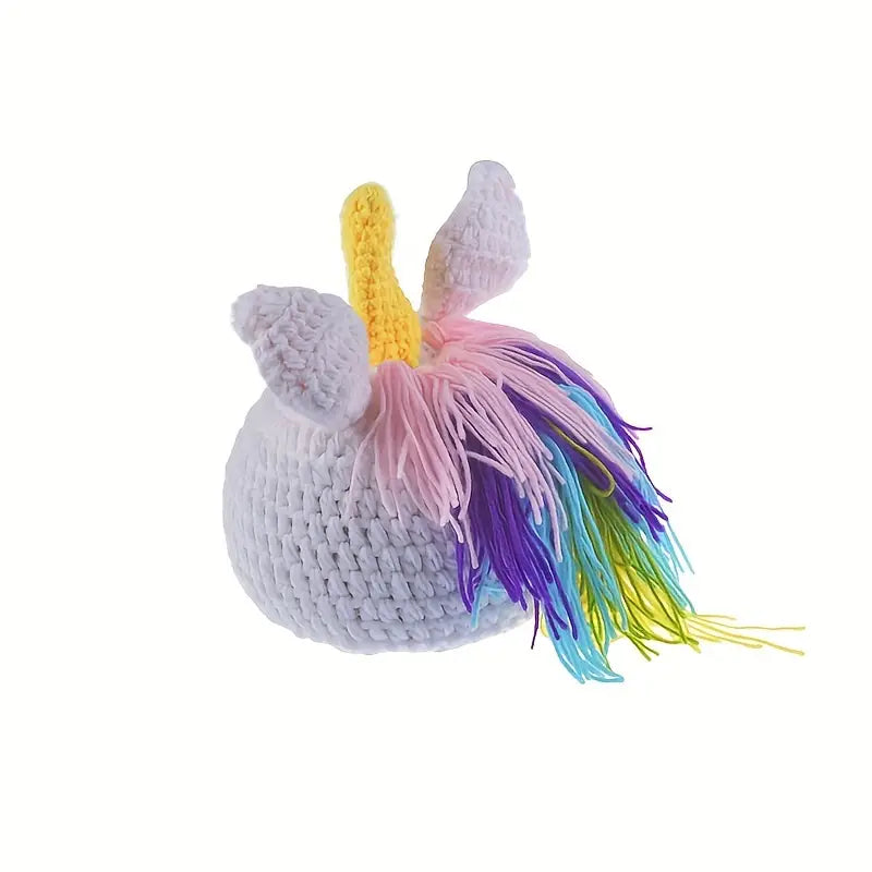 Handmade Newborn Cute Unicorn Knit Hat & Bottoms for Photo Shoot
