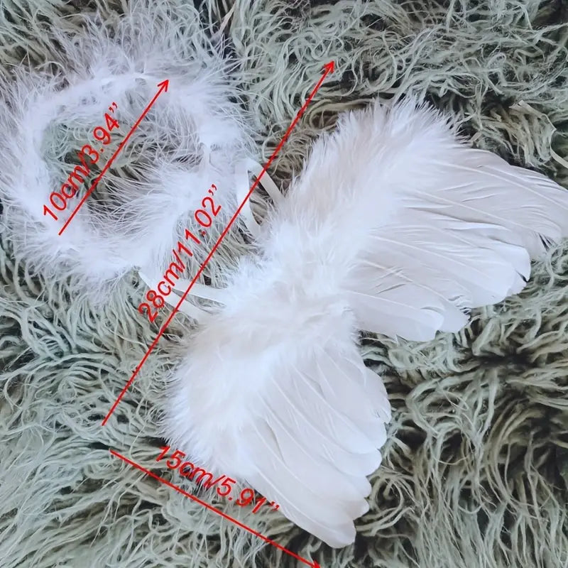 Newborn Angel Wings and Halo - Photo Prop