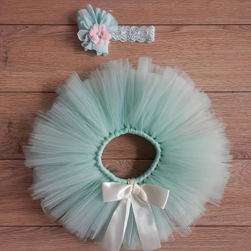 Newborn Tutu and Flower Headband - Photo Prop