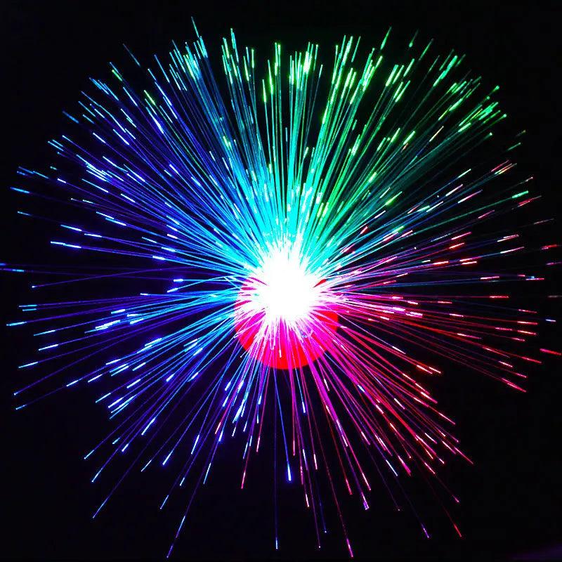 LED Colored Fiber Optic Solar Powered Light