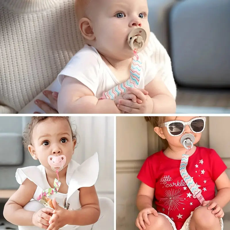 Brightly Colored Baby Pacifier Holder Clips