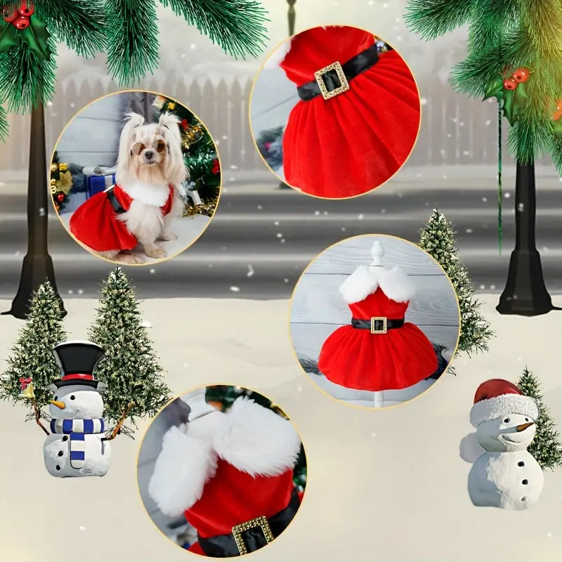 Christmas Pet Dress - Red