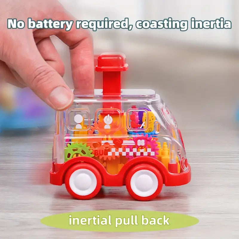 Press Car With Bright Gears - Goes Fast! No Batteries Needed!