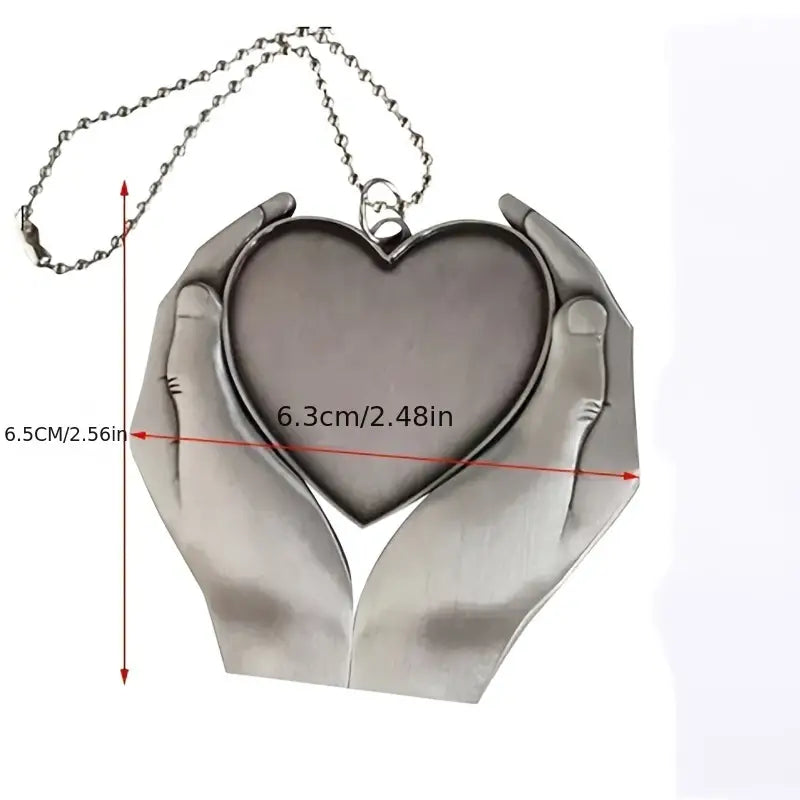 Rearview Mirror Heart Shaped Photo Frame