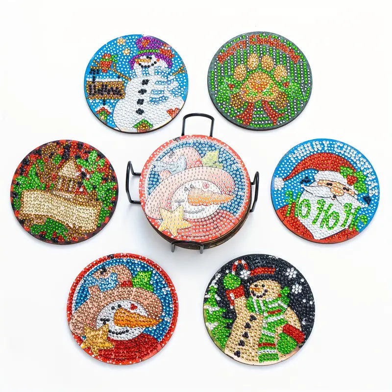 Christmas Diamond Paint Art Coasters to Create