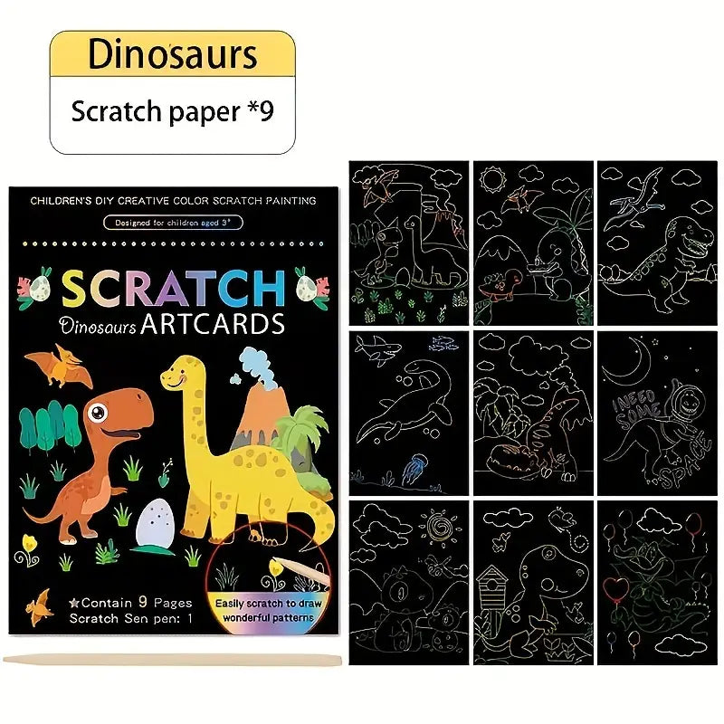 Child's Scratch Painting Book - Mermaid or Unicorn