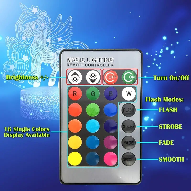 Unicorn 3D Illusion Nightlight
