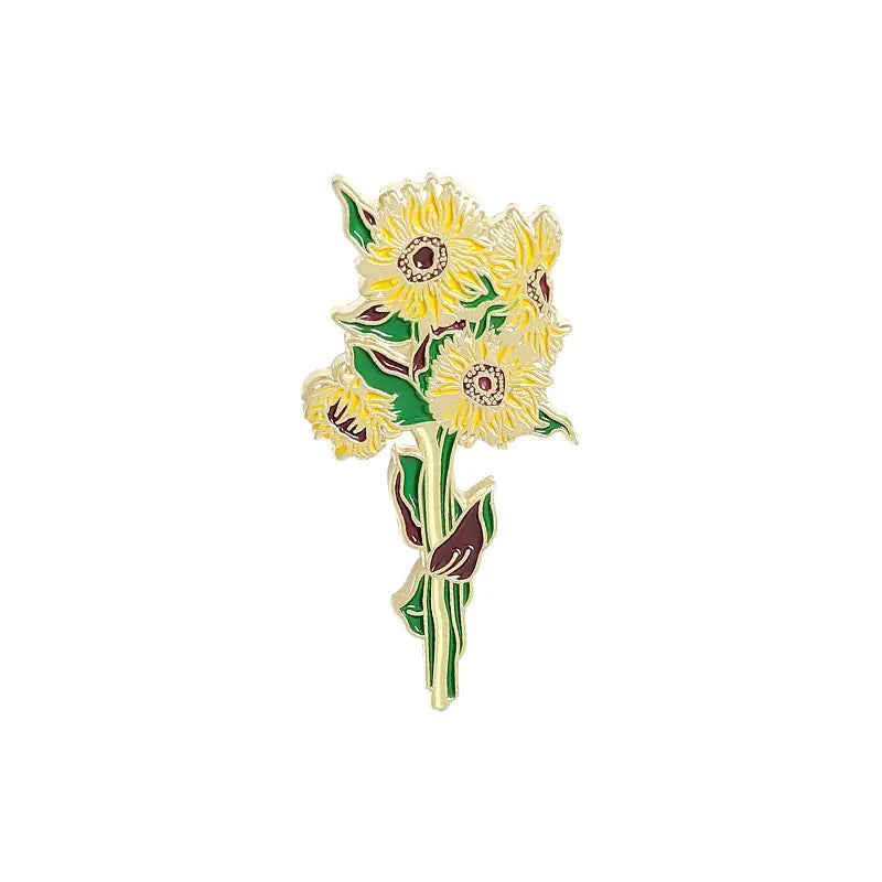 Van Gogh Vintage Flower Brooch