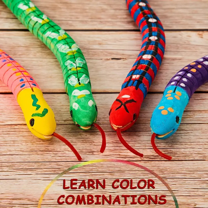 Wooden Snake With Paint Set