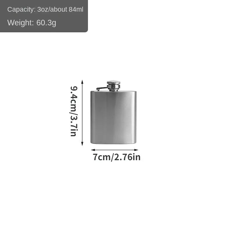 Stainless Steel Portable Flask With Stainless Steel Funnel - CAN BE PERSONALIZED